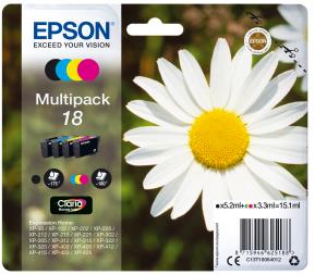 Ink Cartridge - 18 Daisy - 3.3ml - Black/ Cyan/ Yellow/ Magenta 1x175/3x180pages 1x5,2/3x3,3 ml