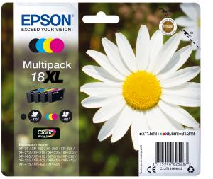 Ink Cartridge - 18xl Daisy - 6.6ml - Cyan/ Magenta/ Yellow - 11.5ml Black 1x470/3x450pages 1x11,5/3x6,6 ml