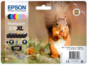 Ink Cartridge - 378xl Squirrel - Black/ Yellow/ Cyan/ Magenta/ Light Magenta/ Light Cyan cmyk lc/lm HC 1x500/5x830pages