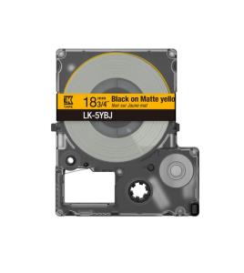 Tape Cartridge - Lk-4ybj - 12mm - Matte Yellow/ Black  LK-4YBJ tape matte 8m