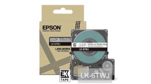 Tape Cartridge - Lk-6twj - 24mm - Matte Clear/ White  LK-6TWJ tape matte 8m