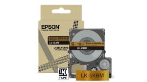 Tape Cartridge - Lk-5sbm - 18mm - Metallic Silver/black  LK-5SBM tape metallic 9m