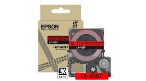 Tape Cartridge - Lk-4rbf - 12mm - Fluorescent Red/black  LK4RBF colour tape 5m