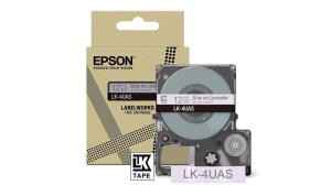 Tape Cartridge - Lk-4uas - 12mm - Soft Purple / Grey LK4UAS colour tape 8m