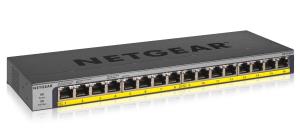 GS116LP - Unmanaged Switch Gigabit Ethernet 16-Port PoE/PoE+ Standalone 16xRJ45 black unmanaged