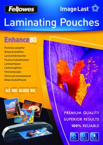 Laminating Pouch A3 80mic 100pk                                                                      5306207 100shts 80mic glossy