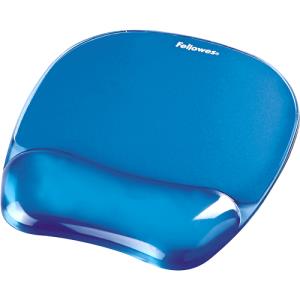 Crystal Gel Mouse Gel Wrist Support Blue wrist rest with mousepad gel blue