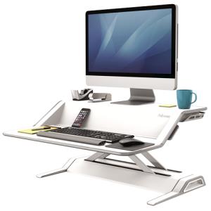 Lotus Sit-stand Workstation White sit-stand work station single white