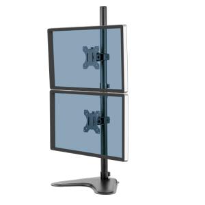 Professional Series Freestanding Dual Stacking Monitor Mount monitor arm 8kg dual vertical black