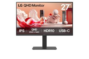 Desktop USB-c Monitor - 27BA65QB - 27in - FHD2560 x 1440 - IPS (16:9) - 2x 5W Speakers - Hdmi/ Dp/ 3.5mm (Audio)/ USB-c - Black 2560x1440 HDMI USB-C HDR10 IPS QHD E