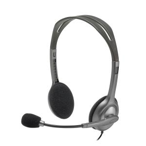 H110 - 3.5mm - Stereo Headset 981-000271 wired black-silver On-Ear