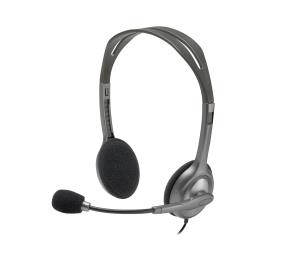 H110 - 3.5mm - Stereo Headset 981-000271 wired black-silver On-Ear