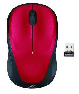 Wireless Mouse M235 Red                                                                              910-002496 3buttons wireless USB