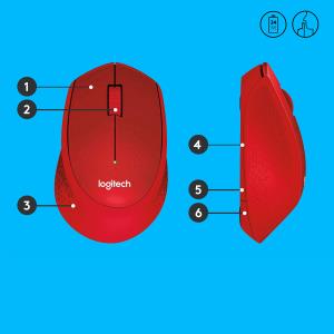 M330 Silent Plus Red                                                                                 Wireless mouse 3buttons wireless silent