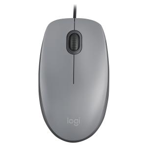 Mouse M110 Silent - Mid Grey 910-006760 3buttons wired ambidextrous