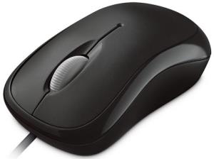 Basic Optical Mouse USB Black P58-00057 3buttons wired ambidextrous