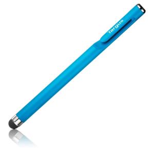 Antimicrobial Smooth Stylus Pen For Smartphones And Touchscreens - Blue embedded clip antmicrobial