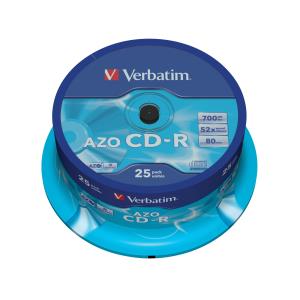 Cdr Recorder Media 700MB 80min 52x Datalife Plus 25-pk With Spindle                                  43352 spindle crystal