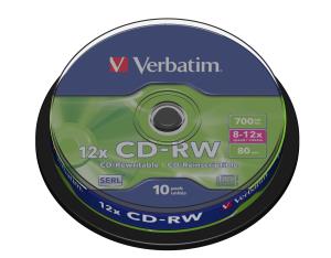 Cdrw Recorder Media 700MB 80min 12x Datalife Plus Hi Speed 10-pk With Spindle                        43480 spindle