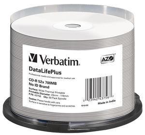 Cd-r 52x Datalifeplus Wide Thermal Professional Spindle 50-pk                                        43756 cake box thermo printable