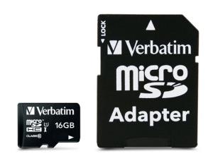 Flash Memory Card - 16GB - Class 10 - Micro sdhc                                                     44082 Klasse 10 with adapter