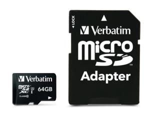 Flash Memory Card Micro SDXC UHS-I 64GB - Class 10                                                    47042 class 10 with adapter