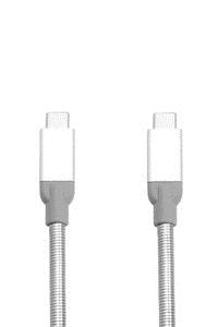 USB-C to USB-C Cable Stainless Steel Sync & Charge USB 3.1 GEN 2 - 30cm 48867 USB 3.1 GEN2 silver