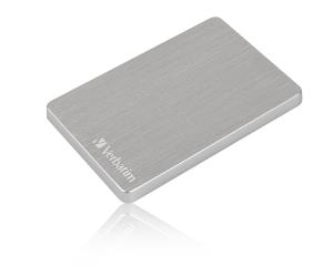 Portable Hard Drive - 1TB - Store N Go ALU Slim - USB 3.2 - Grey 53663 USB 3.2 external silver