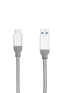 Sync & Charge Stainless Steel USB-C to USB-A 3.1 30cm 48868 USB 3.1 GEN2 silver