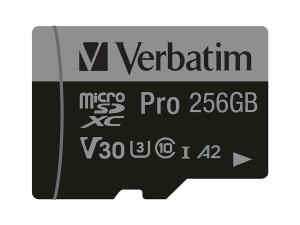 Micro SDXC Card Pro U3 256GB 47045 class 10 with adapter