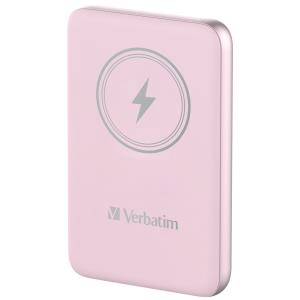 Charge 'n' Go Power Bank 10000mAh Magnetic Wireless Charging - Pink Accu 10.000 mA wireless portable pink