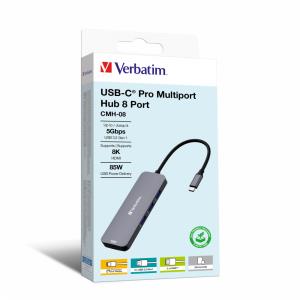 USB-C Pro Multiport Hub CMH 08 - 8 Ports 32151 CMH-08