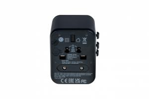 Universal Travel Adapter UTA -02 Plug with USB-C PD & USB-A QC ports universal