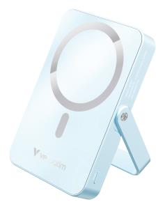 Charge 'n' Go Magnetic Wireless Charging Power Bank Glass with Stand 10000 mAh - Blue Powerbank Accu 10.000 mA wireless blue