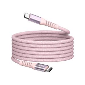 Sync & Charge USB-C to USB-C 100W Magnetic Cable - 120cm Pink 31857 480Mbps 1.20m