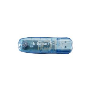 Rainbow Line - 4GB - USB Stick - USB 2.0 - Blue 3502450 28MB/s USB 2.0 blue