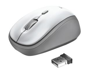 Yvi Wireless Mouse White 23386 ambidextrous