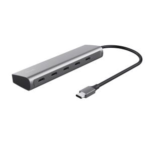 Halyx 5-port USB-c Hub 25136 aluminium silver