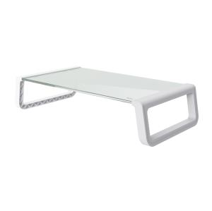 Monta Glass Monitor Stand White white