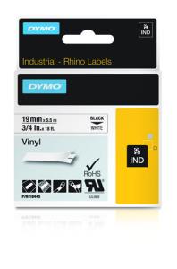 Rhino Tape Vinyl 19mm Black On White (s0718620) tape 5,5m