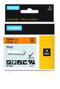 Rhinopro Coloured Label Orange 12mm tape 5,5m