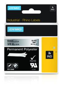 Rhinopro Metallized Permanent Labels 3/8in polyester tape 5,5m