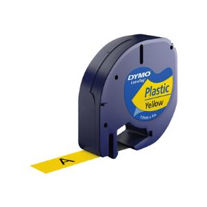 Plastic Tape Yellow 12mx4mm For Letratag                                                             91202 plastic tape 4m UK/FR-VERSION