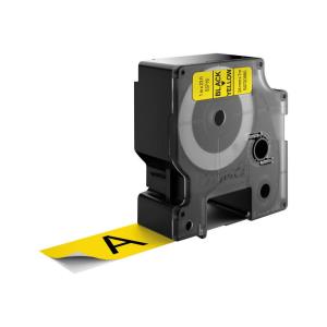 Tape Label Black On Yellow 24mmx7m Type D1                                                           53718 tape 7m