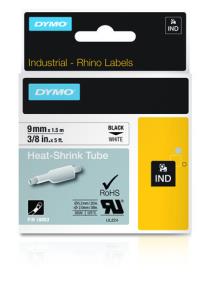 Id1 9mm Black On White Heat Shrink Tube Tape                                                         black-white 1,5m