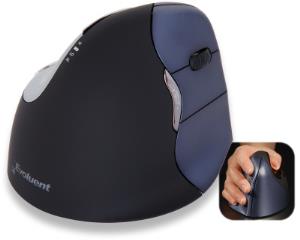Vertical Mouse 4 - Right Hand - Wireless Laser wireless right-handed scroll wheel black