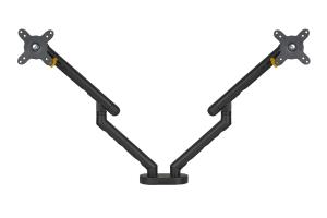 Monitor Arm Flexible Dual Black 10kg dual ergonomic 17-35 black