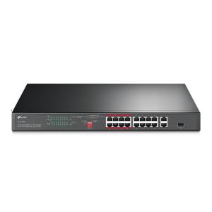 Tl-sl1218p 16-port 10/100 Mbps + 2-port Gigabit Rackmount Switch With 16-port Poe+ Standalone 16xRJ45 1xRJ45/SFP 150W PoE+