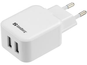 Ac Charger Dual USB 2.4 + 1a Eu dual USB 2xUSB white EU