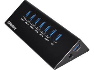 USB 3.0 Hub 6+1 ports 133-82 black